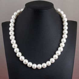 Pearl necklace female mother glass imitation pearl white round bead Jewellery cheongsam accessories clavicle chain neck chain