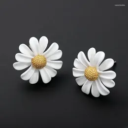 Stud Earrings Elegant Daisy Flower For Women Fashion Simple Style Sunflower Piercing Statement Party Jewelry Brincos