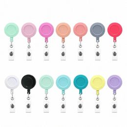 abs Plastic Retractable Badge Reels Student ID Bus Cards Holder Clips School Supplies Nurse Doctor Easy-to-pull Buckle Clips V3Xt#