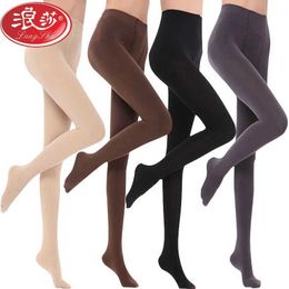 Sexy Socks 120d add crotch pantyhose female Velvet Spring And Autumn Thick tights Thin Black Stockings women panties 240416