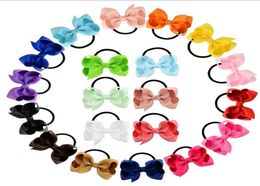 Kids Hair Ornament Baby039s Butterfly Tie Solid Color Hair Tie Girl039s Ring Rubber Headdress 20 Colors 2646733
