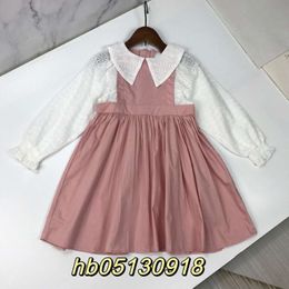 Basic & Casual Dresses Spring Autumn Doll Collar Fake Two-piece Dress Cotton Fabric Exotic Lovely Sweet College Style