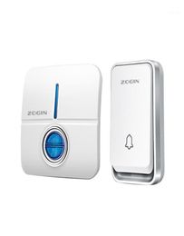 ZOGIN Wireless Doorbell Led Light with 51 Chime Waterproof Push Button Receivers 150M Long Range for Home Security Eu Plug19431329