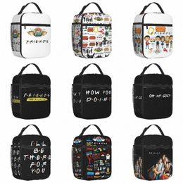 tv Show Friends Funny Quote Insulated Lunch Bags for Women How You Doin Resuable Thermal Cooler Food Lunch Box Kids School n1Fr#