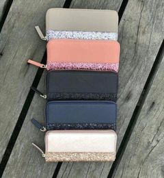 2023 brand designer glitter wallets shining new zipper cluth bag 5 Colours shining for women holding a purse single zippers banknot3372588