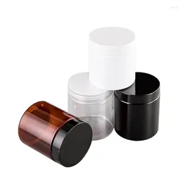 Storage Bottles 20pcs 250g White Black Brown Clear Empty Cosmetic Face Cream Jar PET Container Pot Powder Mask With Screw Lid Can