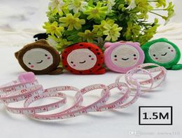 Cartoon Plush Tape Measure Cute Animals Fruits Measure Ruler Retractable Tape Measures Flexible 150cm 60inch Sewing Tool WVT03201677888