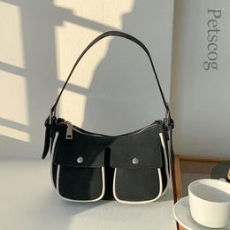 Evening Bags Luxury Trend Women's Handbag 2024 Frosted Leather Underarm Hobo Purses Fashion Designer Ladies Bag Vintage Shoulder