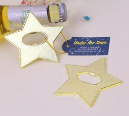 quotUnder the Starsquot Bottle Opener Gold Metal Pentagram Beer Openers Wedding Birthday Baby Shower Favours and Gifts1868571