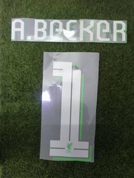 Goalkeeper #1 A.BECKER Nameset Printing Soccer Patch Badge