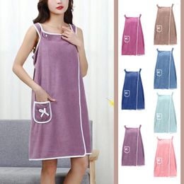 Towel Coral Velvet Sling Bath Skirt Tube Top Variety Bathrobes Soft Water Absorbent Quick-drying Microfiber Wearable