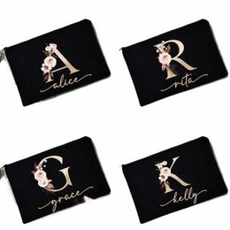 persalized Custom Name Makeup Bag Lipstick Bags for Girls Cosmetic Case Bridesmaid Shower Gift Women's Cosmetic Bags C4Im#