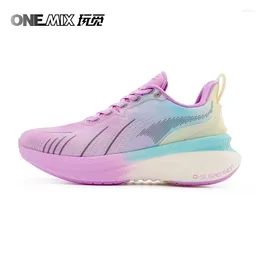 Casual Shoes ONEMIX 2024 Cushioned Running Women Fall Winter Heavy Runners Lace-up Jump Rope Dance Non-slip Outdoor Sneakers