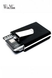 Winmax Black Quality Holder Waterproof Cash Money Pocket Box Aluminum Business Men ID Card Holder Gift Wallets8835699