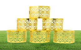 Napkin Rings For Wedding Table Decoration Skirt Princess Prince Rhinestone Gold Napkin Rings Holder Party Supplies 100pcslot5724691