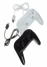 2nd Generation New Black White Wired Classic Controller Pro Joypad Gamepad for WiiU Wii Remote DHL FEDEX EMS SHIP9303724