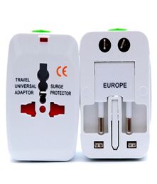 All In One Travel Universal Plug Adaptor International AC Power Charger AU US UK Converter Electrical Power Plug With 1 Dual USB P1342693