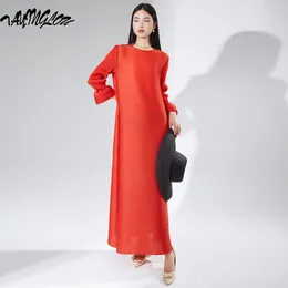 Casual Dresses For Women 2024 Spring Noblewoman Vestidos Large Size Dress Trendy Fashion Pleated Long Vestido Luxury European Clothes