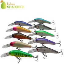 10pcs Hard Fishing Lure Crankbaits Minnow Bait Lifelike Fishbait Freshwater Saltwater Bass Lure with 6 Hook4861242