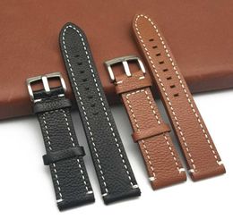New Watch leather Watchbands Leather Strap Watch Band 18mm 20mm 22mm Foldable Clasp Wristband Accessories Wristbands8083705