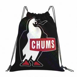 chums Logo Drawstring Bags Gym Bag Print Creative Sports Style Outdoor Running T32w#