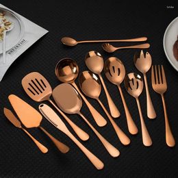Dinnerware Sets Spoon Colander Tableware Modern And Minimalist Bull Polishing Easy To Clean Cutlery Set Kitchen Utensils Rust Prevention