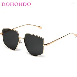 Sunglasses DOHOHDO Oversized Polygon Square For Men Fashion Brand Irregular Alloy Women Glasses Female Vintage Shades UV400