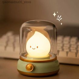 Lamps Shades Mini desktop LED cute night light creative USB charging portable cartoon table light for coffee bar home decoration hotel bedroom Q240416