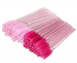 1000 Disposable Eyelash Brush Mascara Wands Spoolies for Eye Lashes Extension Eyebrow and Makeup Brushes Rose Pink C03014766169