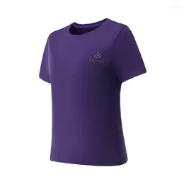 Women's T Shirts Softstyle Cotton T-Shirt Womens Tops Short/Long Sleeve T-Shirts Fitted Crewneck Tee Purple Tshirt B10225002