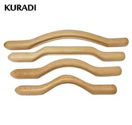 4pcs set Wooden Scraping Stick Muscle Relax Back Massage Tools Back Massager Wood Tools Body Fast Large Area 100 Natural X04262686927317