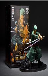 New DXF One Piece The straw hat Pirates Roronoa Zoro Santoryu 12CM PVC gift for children4322966