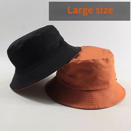 Large Size Women Fishing Hats Big Head Man Summer Sun Hat Two Sides Panama Caps Plus Sizes Bucket Hats 57-59cm 60-62cm 63-64cm 240416