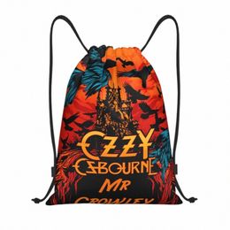 ozzy Osbourne Drawstring Bags Women Men Foldable Gym Sports Sackpack Heavy Metal Band Rock Shop Storage Backpacks f9Ue#