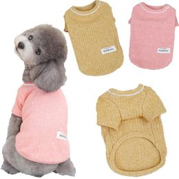 Dog Apparel Sweet Warm Hoodie Autumn Winter Pet Clothes For Clothing Pink Puppy Knitted Sweatshirt Small Dogs Chihuahua York