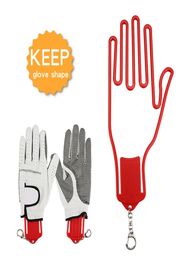 1Pcs Golf Gloves Holder with Key Chain Plastic Glove Rack Dryer Hanger Stretcher 8 Colors4155913