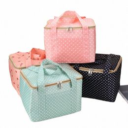 large Capacity Oxford Cloth Thermal Lunch Bags Portable Insulati Food Storage Ctainer Bento Box Cooler Bag for Picnic Travel x27Y#