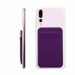 removable Stick- Universal Case Slim Pocket Credit Mini Pouch Card Holder Adhesive Wallet Phe Back Sticker Case Wallet r9mp#