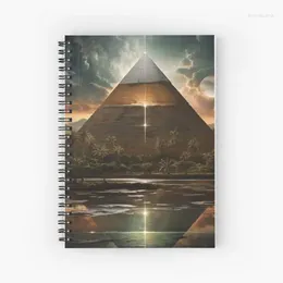 Egyptian Pyramids Spiral Journal Notebook 120 Pages Hardcover Notebooks Work Gift For Women Men Study Office Gifts