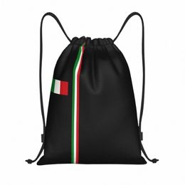 custom Italy Flag Drawstring Backpack Bags Men Women Lightweight Italian Pride Gym Sports Sackpack Sacks for Traveling C5GM#