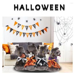 Dog Apparel Pet Princess Dress 2024 Funny Halloween Costumes Pets Pumpkin Bat Printed Skirt Pomeranian Costume Christmas Party Carnival