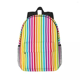 Backpack Multicoloured Vertical Stripes Backpacks Teenager Bookbag Casual Children School Bags Laptop Rucksack Shoulder Bag Large Capacity