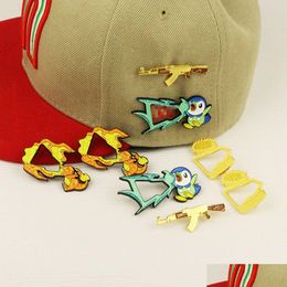 Jewelry Wholesale Pin Hats Baseball Football Basketball Hat Pins Fashion Retro Decoration Cartoon Baking Paint Creative Enamel Drop Dhkrx