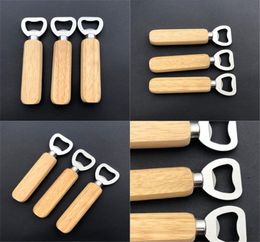 Stainless Steel Beer Bottle Opener Wooden Handle Smooth Strong Solid Wood Bar Restaurant Bottles Openers 1 45lx F26866559