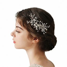 bridal Wedding Hair Accories Rhineste Pearl Hair Comb Clips for Women Accories Party Jewellery Bride Headpiece Gift S2c7#