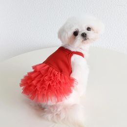 Dog Apparel Cat Tutu Dress Skirt Summer Pet Puppy Small Costume Dresses Yorkie Pomeranian Maltese Shih Tzu Clothing