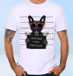 New Arrival 2020 Summer Fashion French Bulldog Dog Police Dept Funny Design T Shirt Men039s High Quality dog Tops Hipster Tees8308013