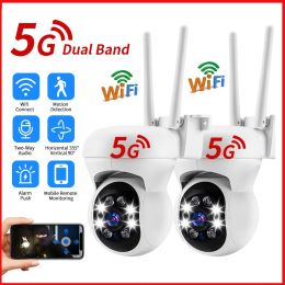 System 5g Wifi Ip Camera Outdoor Surveillance Camera Security Cctv 4x Digital Zoom 1080p Colors Night Vision Wireless Video Monitor