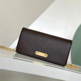 Designer Chain Crossbody Bag M82509 WALLET ON CHAIN LILY Handbag Mini Shoulder Bag Long Flap Crossbody Lipstick Bags Collar Wallet Purses