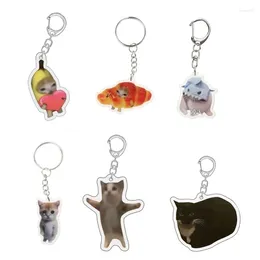 Keychains Y1UB Set Of 6 Funny Pendant Decorations Whimsical Silly Accessories Amusing Animal Decorative Items Keyrings Jewellery